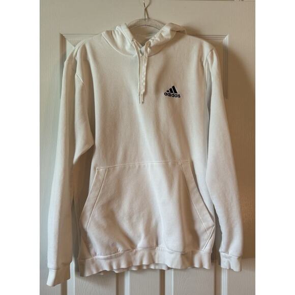adidas Other - Adidas Men's Size L Kisses Logo Graphic Pouch Pocket Pullover Hoodie - White
